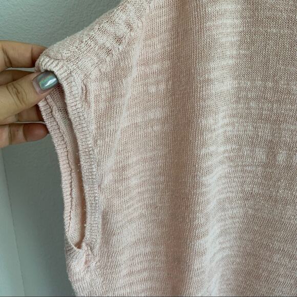 J. Jill Pure Jill Pink Oversized Linen Cotton Top Pink Medium - Picture 3 of 6